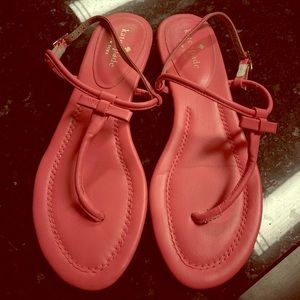 Kate spade hot pink leather sandals. Mnt condition
